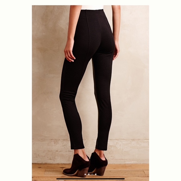 Anthropologie:  Suede Ponte Leggings - Picture 4 of 12